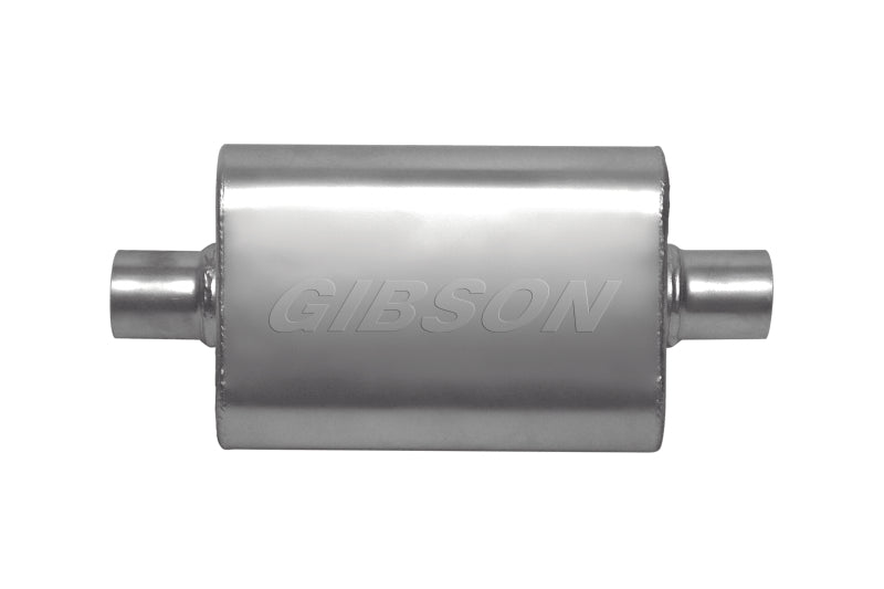 Load image into Gallery viewer, Gibson CFT Superflow Center/Center Oval Muffler - 4x9x18in/3in Inlet/3in Outlet - Stainless