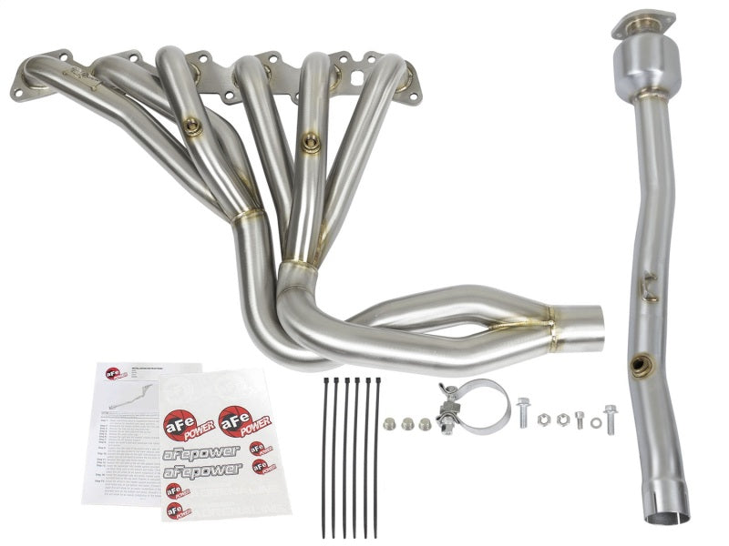 Load image into Gallery viewer, aFe Power Twisted Steel Long Tube Header & Connection Pipes (Street Series) 01-16 Nissan Patrol