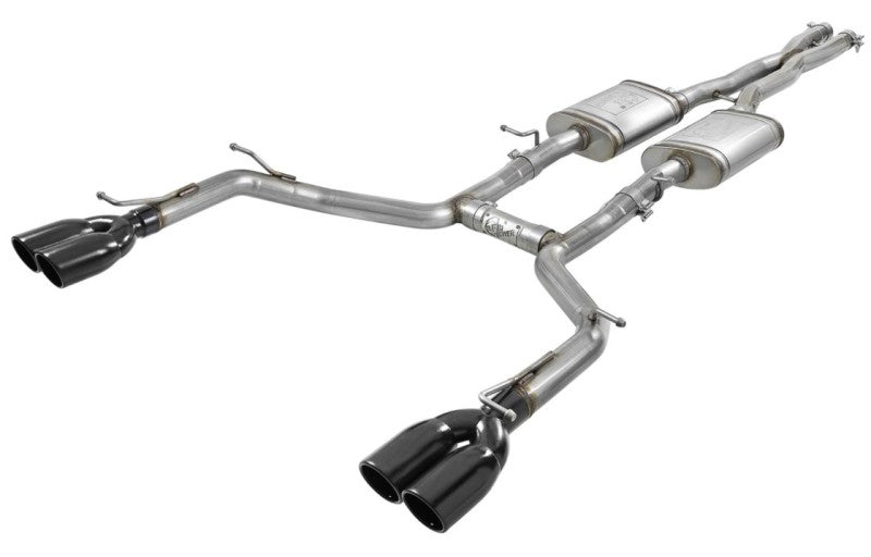 Load image into Gallery viewer, aFe MACH Force-Xp 2-1/2in 304 SS Cat-Back Exhaust 15-21 Dodge Challenger V6-3.6L - Quad Black Tip