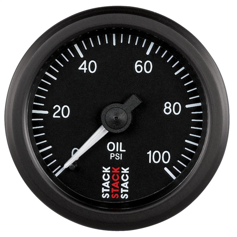 Load image into Gallery viewer, Autometer Stack 52mm 0-100 PSI 1/8in NPTF (M) Mechanical Oil Pressure Gauge - Black