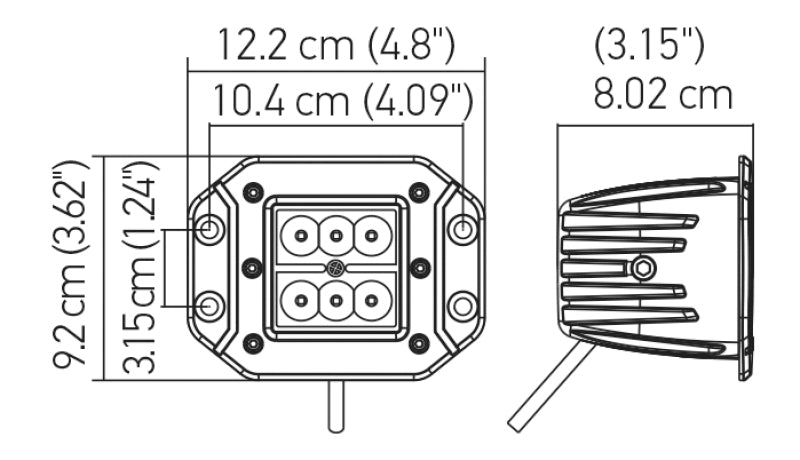 Load image into Gallery viewer, Hella Value Fit Flush Mount 3in 18W Cube Flood Beam LED Light