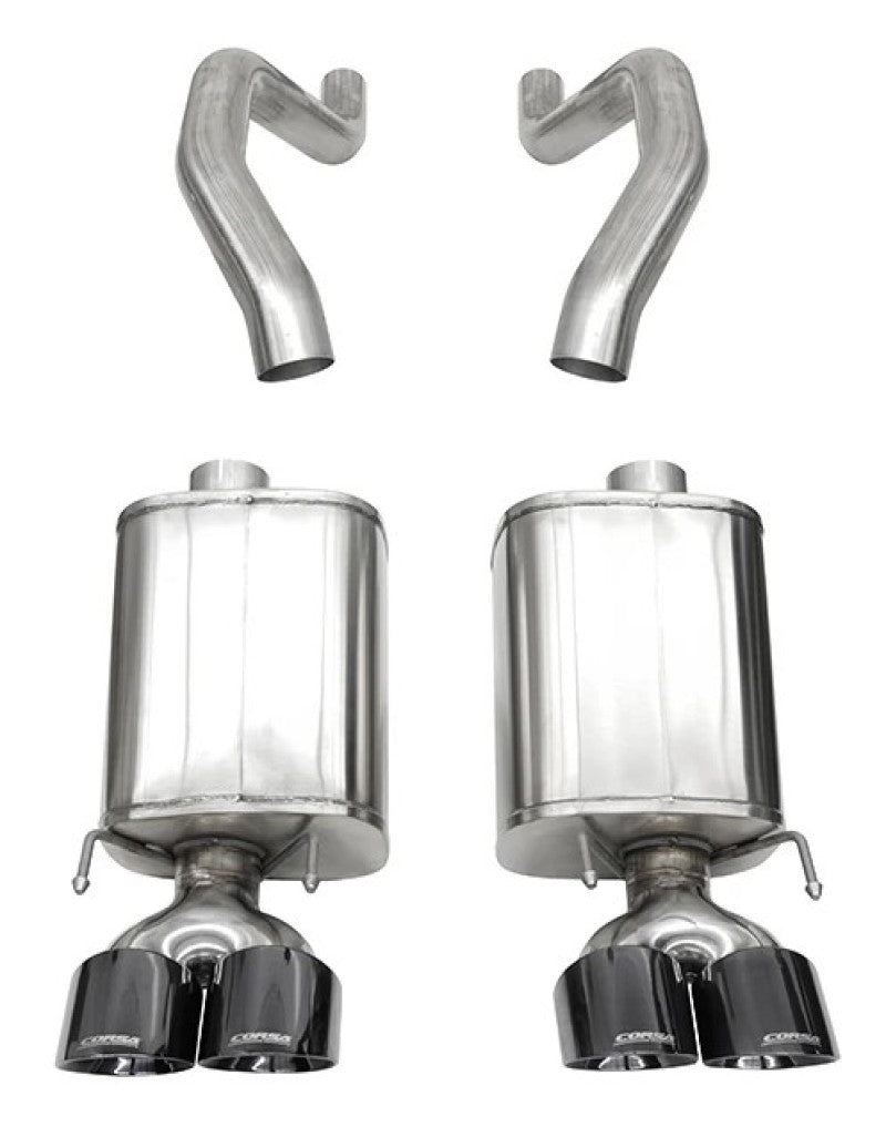 Load image into Gallery viewer, Corsa 06-13 Chevy Corvette C6 Z06 7.0L / 09-13 ZR1 6.2L Black PVD AxleBack Exhaust w/4.5in Twin Tips