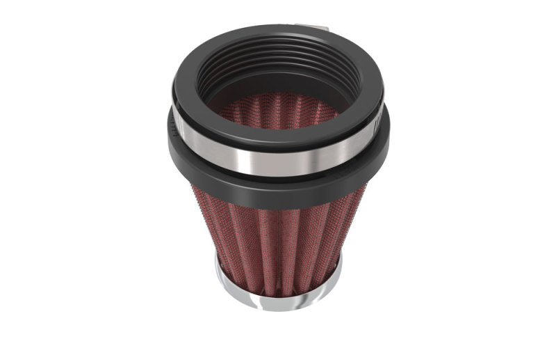 Load image into Gallery viewer, K&N Universal Chrome Filter 2 1/8 inch FLG / 3 inch Bottom / 2 inch Top / 3 inch Height
