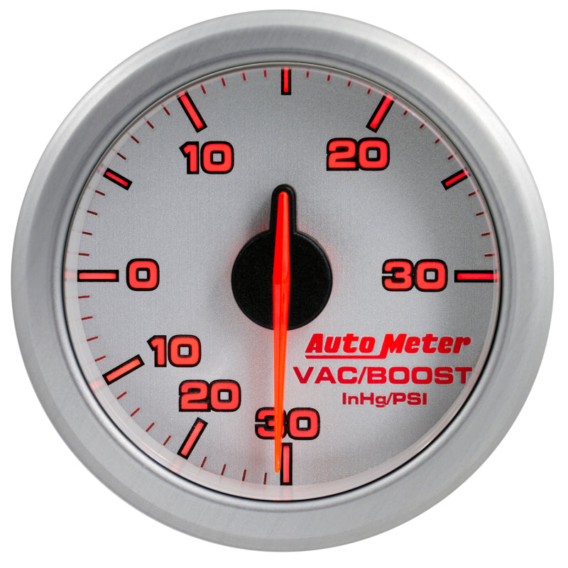 Load image into Gallery viewer, Autometer Airdrive 2-1/6in Boost/Vac Gauge 30in HG/30 PSI - Silver