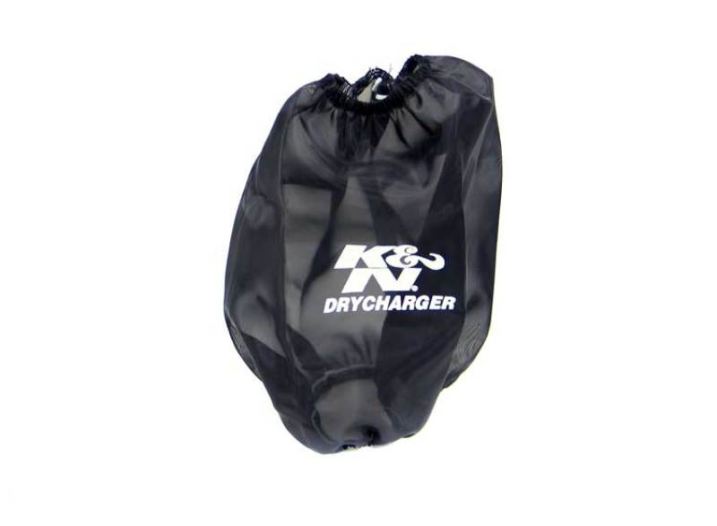 Load image into Gallery viewer, K&N Black Drycharger Round Tapered Air Filter Wrap 5in Top ID / 7.5in Base ID / 8in Height