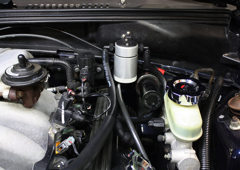Load image into Gallery viewer, J&L 96-98 Ford Mustang SVT Cobra Driver Side Oil Separator 3.0 - Clear Anodized