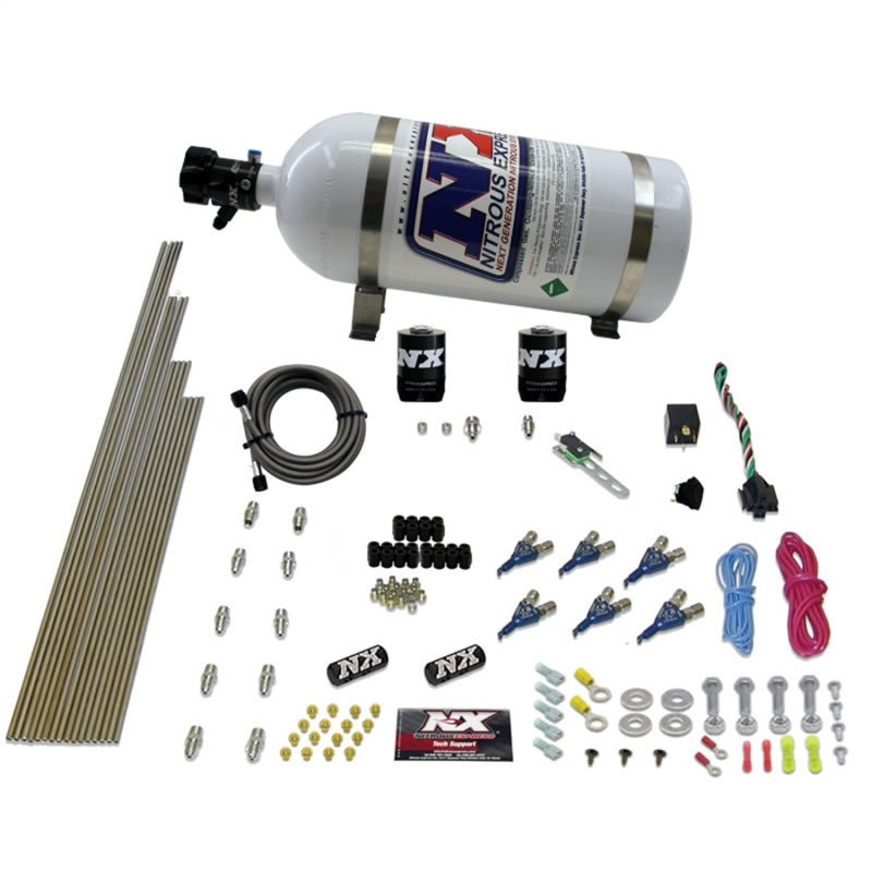 Load image into Gallery viewer, Nitrous Express 6 Cyl Gas Nitrous Kit (150-375HP) w/10lb Bottle