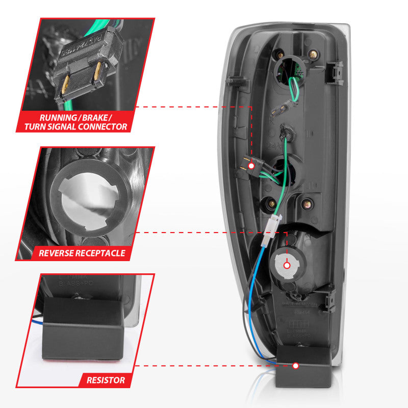 Load image into Gallery viewer, ANZO 04-10 Chevy Colorado LED Taillights G2 - Black