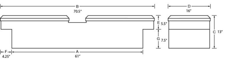 Load image into Gallery viewer, Tradesman Aluminum Economy Cross Bed Truck Tool Box (70in./Side Opening) - Brite