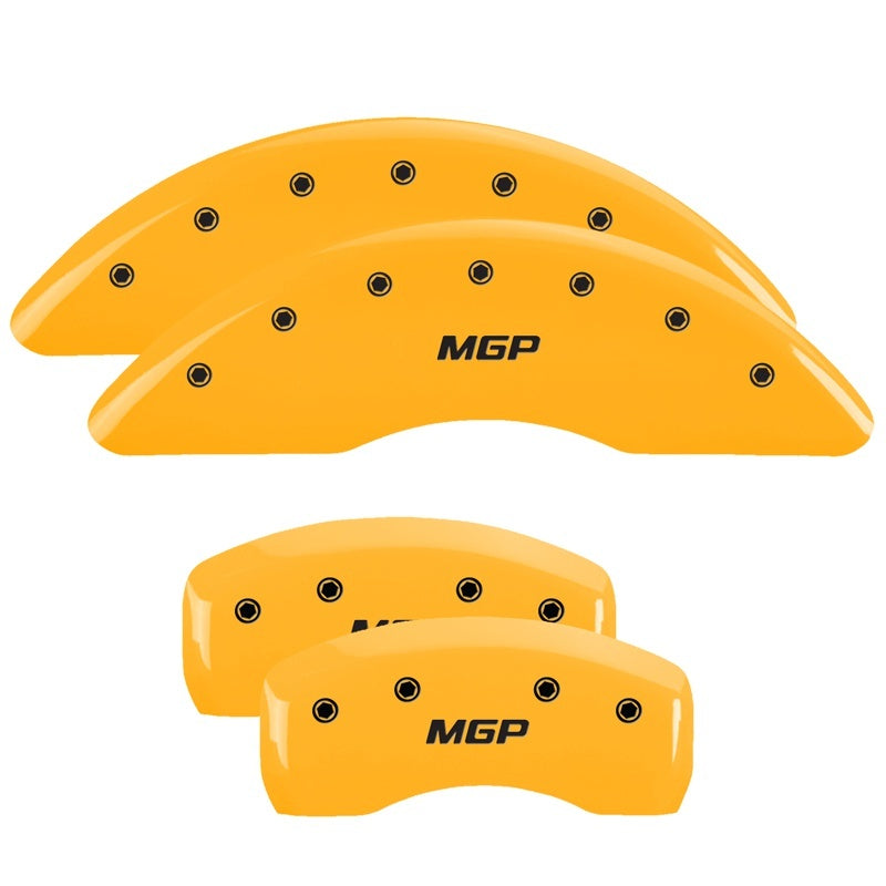 Load image into Gallery viewer, MGP 4 Caliper Covers Engraved Front & Rear MGP Black finish silver ch