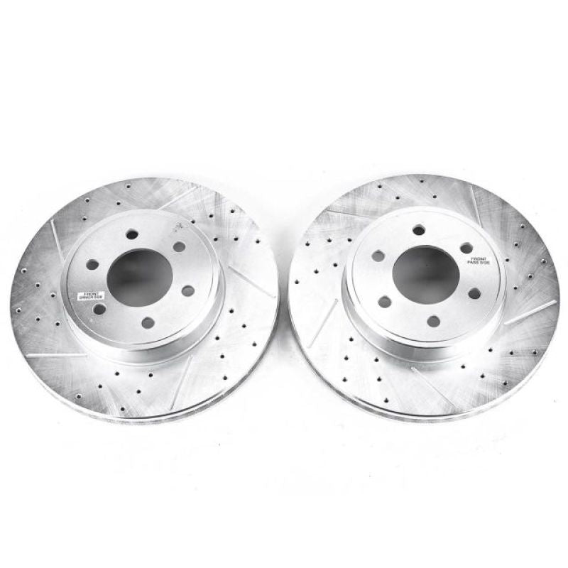 Load image into Gallery viewer, Power Stop 2003 Dodge Durango Front Evolution Drilled & Slotted Rotors - Pair