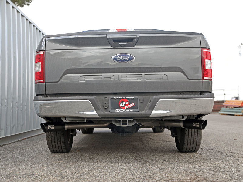 Load image into Gallery viewer, aFe Gemini XV 3in 304 SS Cat-Back Exhaust 15-20 Ford F-150 V6 2.7L/3.5 w/ Black Tips