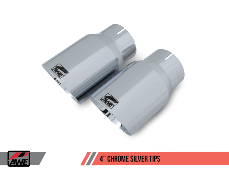 Load image into Gallery viewer, AWE Tuning S550 Mustang EcoBoost Axle-Back Exhaust - Touring Edition (Chrome Silver Tips)