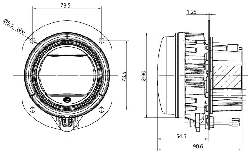 Load image into Gallery viewer, Hella 90mm LED L4060 Fog Light Module