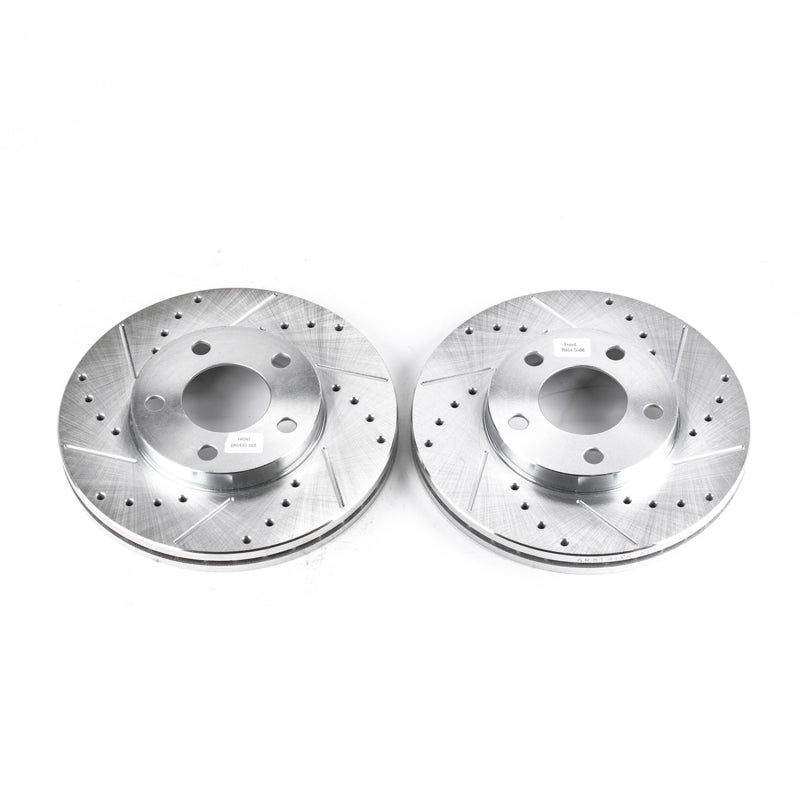 Load image into Gallery viewer, Power Stop 94-04 Ford Mustang Front Evolution Drilled & Slotted Rotors - Pair