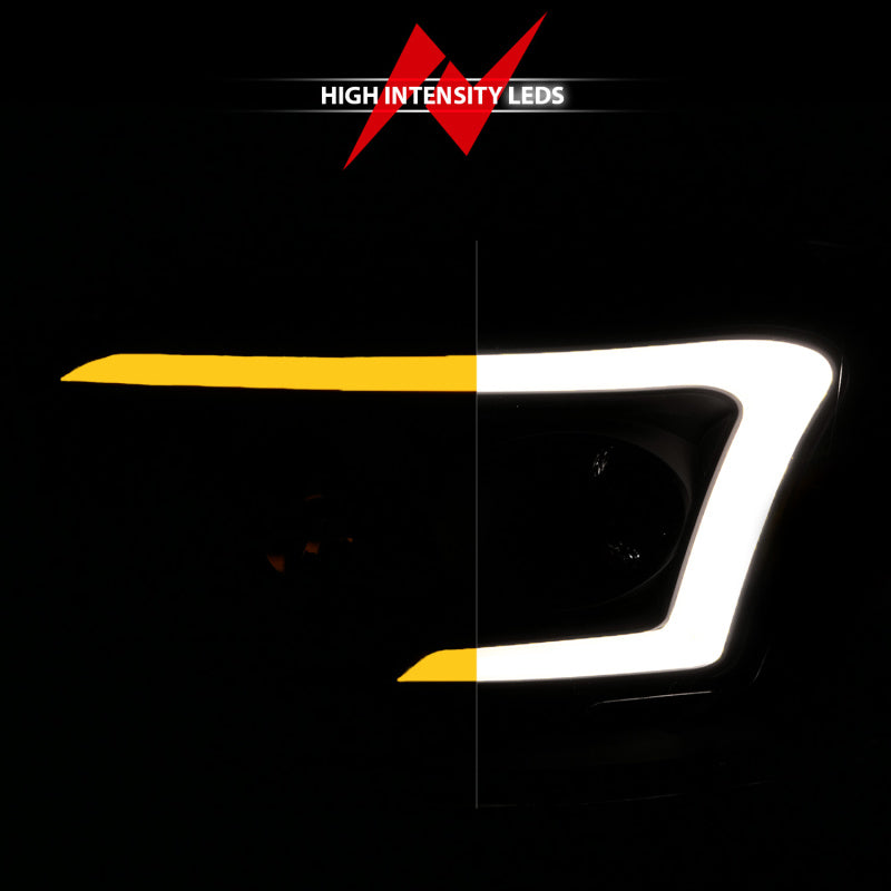 Load image into Gallery viewer, ANZO 06-09 Dodge RAM 1500/2500/3500 Headlights Black Housing/Clear Lens (w/Switchback Light Bars)