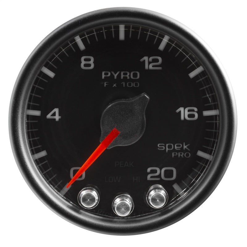Load image into Gallery viewer, Autometer Spek-Pro Gauge Pyro. (Egt) 2 1/16in 2000f Stepper Motor W/Peak & Warn Blk/Blk