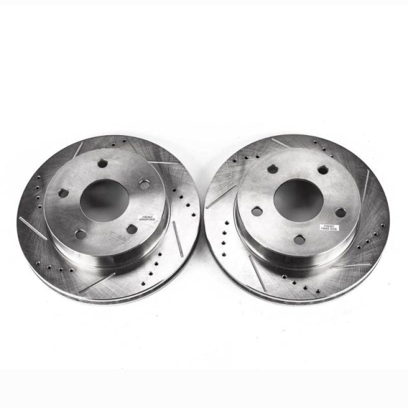 Load image into Gallery viewer, Power Stop 00-01 Dodge Ram 1500 Front Evolution Drilled & Slotted Rotors - Pair