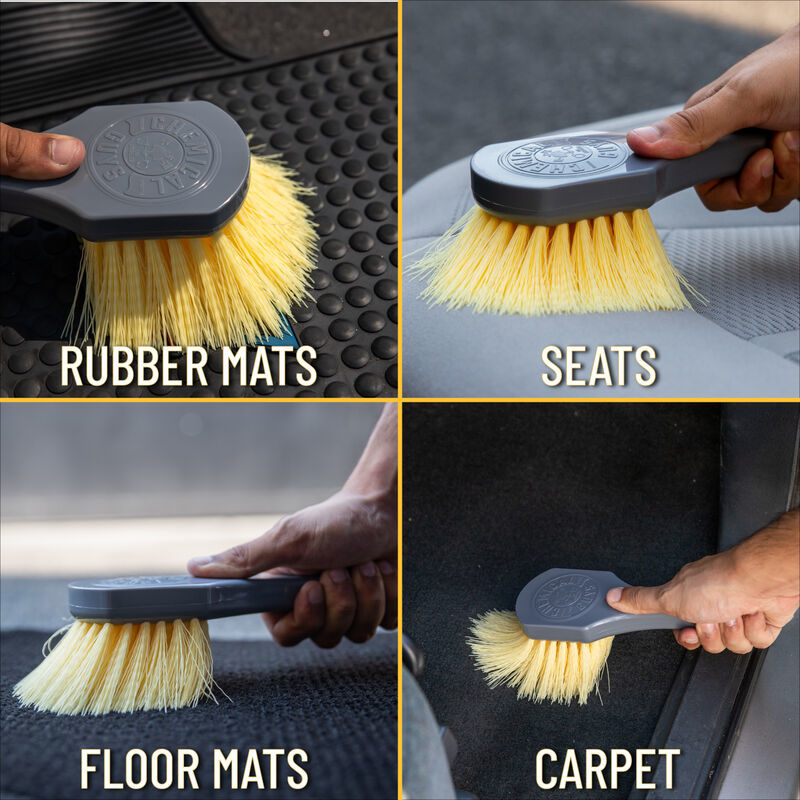 Load image into Gallery viewer, Chemical Guys Stiffy Brush For Carpets & Durable Surfaces - Yellow