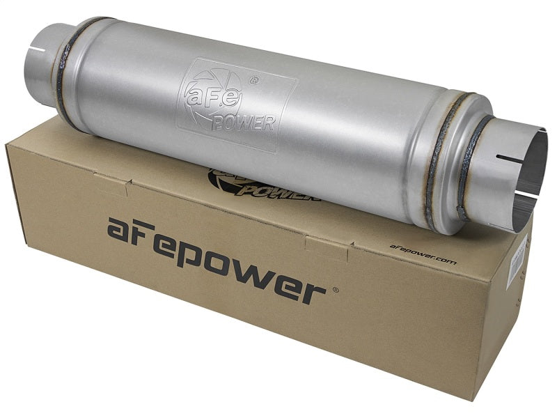 Load image into Gallery viewer, aFe ATLAS Aluminized Steel Muffler 5in Center/Center 24in L x 7in Diameter - Round Body
