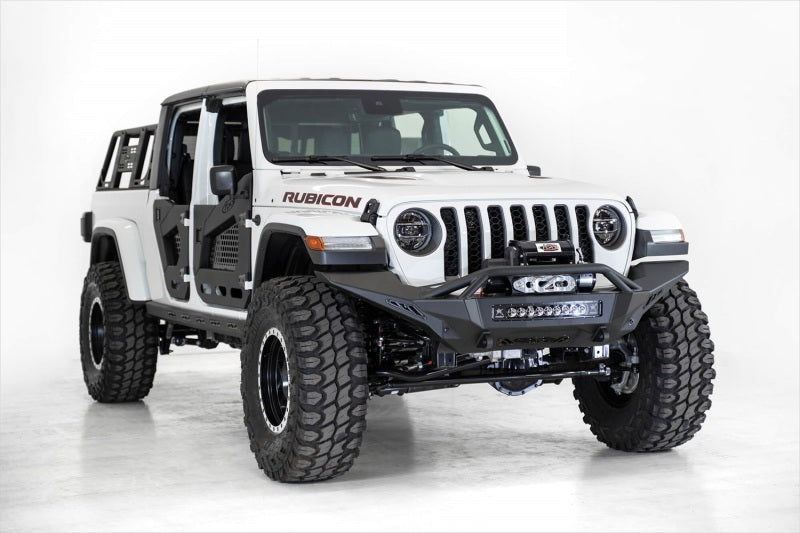Load image into Gallery viewer, Addictive Desert Designs 2020 Jeep Gladiator JT Stealth Fighter Front Bump w/ Top Hoop & Winch Mount