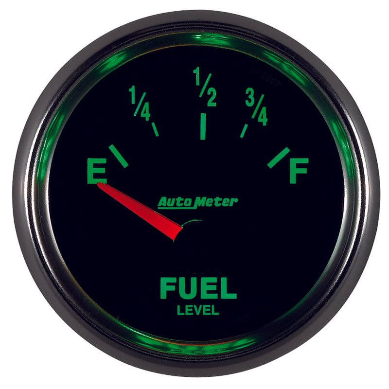 Load image into Gallery viewer, Autometer GS 52mm 0-90 ohms Short Sweep Electronic Fuel Level GM Gauge