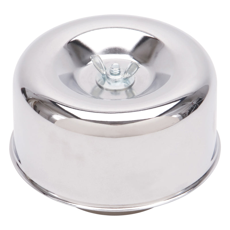 Load image into Gallery viewer, Edelbrock Air Cleaner 94 Series Round Steel Top 4 65In Dia X 3 125In 2 63In ID Raised Base Chrome