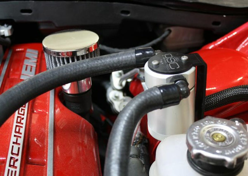 Load image into Gallery viewer, J&L 15-17 Dodge Hellcat 6.2L Hemi Driver Side Oil Separator 3.0 - Clear Anodized