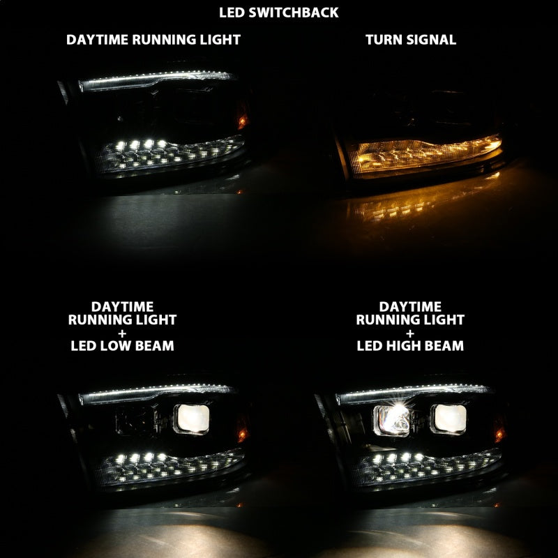 Load image into Gallery viewer, ANZO 2009-2018 Dodge Ram 1500 Projector H.L. Switchback Chrome Amber