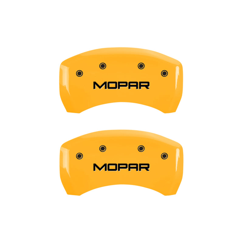 Load image into Gallery viewer, MGP 4 Caliper Covers Engraved Front & Rear RT1-Truck Black finish silver ch