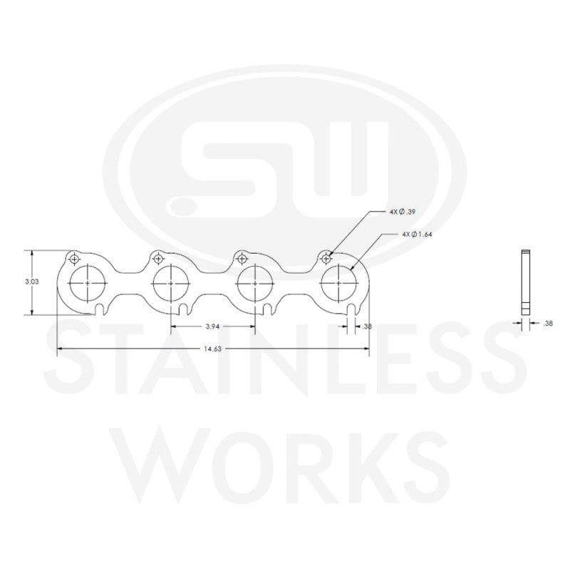 Load image into Gallery viewer, Stainless Works Small Block Ford 4.6L 2V Round Port Header 304SS Exhaust Flanges 1-5/8in Primaries