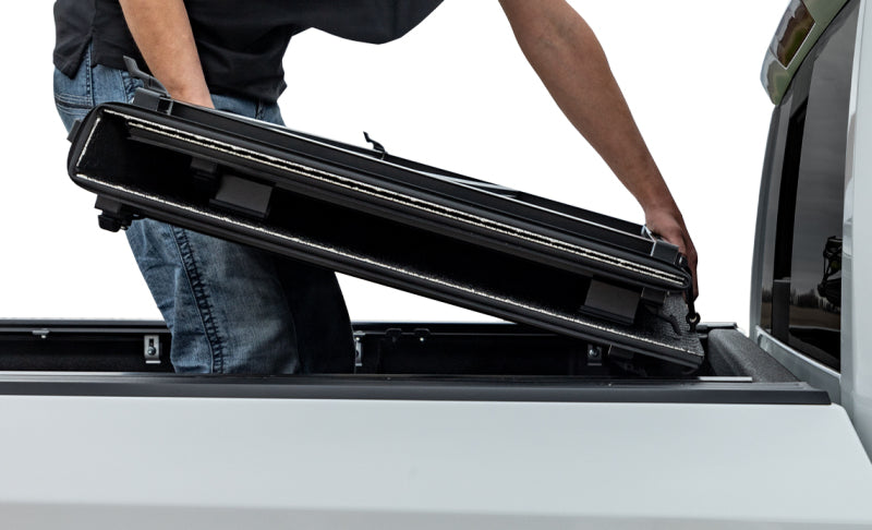 Load image into Gallery viewer, Access LOMAX Pro Series Tri-Fold Cover 04-19 Ford F-150 6ft 6in Bed Blk Diamond Mist (Excl Heritage)
