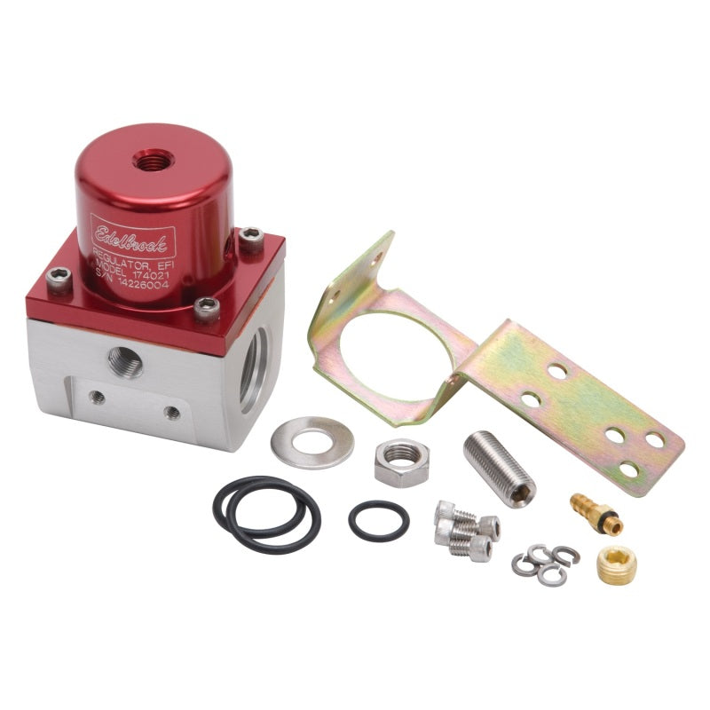 Load image into Gallery viewer, Edelbrock Fuel Pressure Regulator EFI 180 GPH 35-90 PSI -10In/Out -6 Return Red/Clear