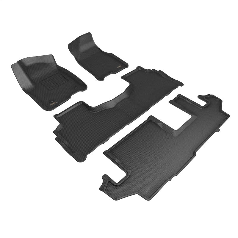 Load image into Gallery viewer, 3D MAXpider 21-23 Chevrolet Suburban Kagu Floor Mat- Black R1 R2 R3