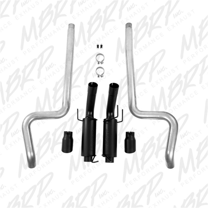 Load image into Gallery viewer, MBRP 11-14 Ford Mustang GT 5.0L 3in Cat Back Dual Split Rear Race Version 4in Tips - Black