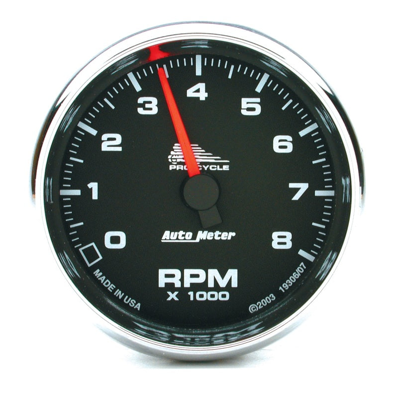 Load image into Gallery viewer, Autometer Pro-Cycle Gauge Tach 2 5/8in 8K Rpm 2&4 Cylinder Black