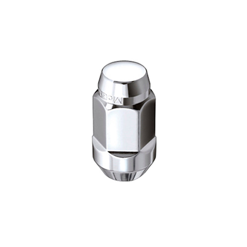 Load image into Gallery viewer, McGard Hex Lug Nut (Cone Seat Bulge Style) M14X1.5 / 13/16 Hex / 1.945in. Length (4-Pack) - Chrome
