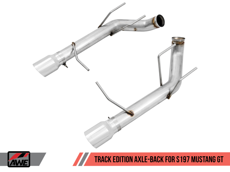 Load image into Gallery viewer, AWE Tuning S197 Mustang GT Axle-back Exhaust - Track Edition (Chrome Silver Tips)