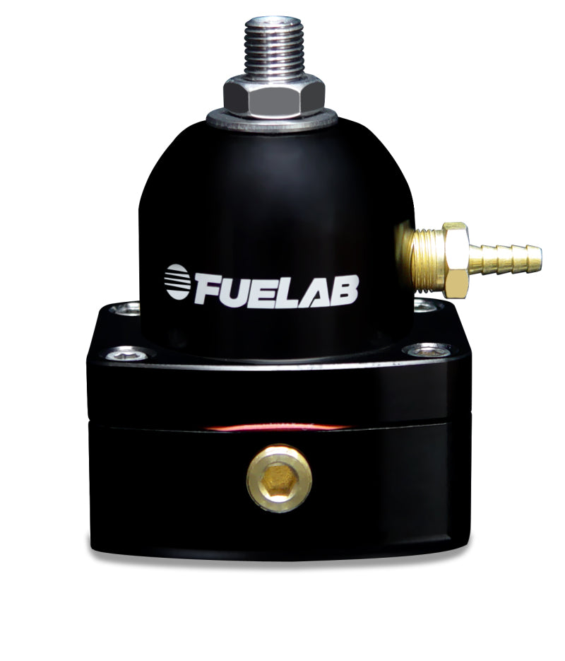 Load image into Gallery viewer, Fuelab 545 TBI Adjustable Mini FPR In-Line 10-25 PSI (1) -6AN In (1) -6AN Return - Black