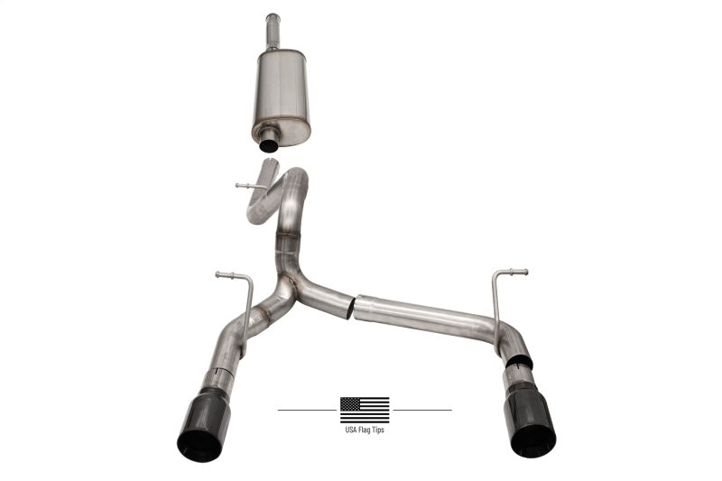 Load image into Gallery viewer, Corsa 2018-2025 Jeep Wrangler JLU 3.6L 2.75in Sport Cat-Back Exhaust w/ Black Tips