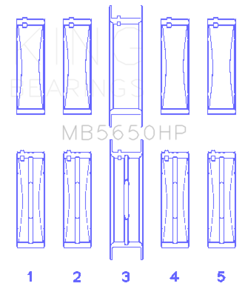 Load image into Gallery viewer, King Engine Bearings Ford 370/429/460 16V OHV (Size .001) Crankshaft Main Bearing Set