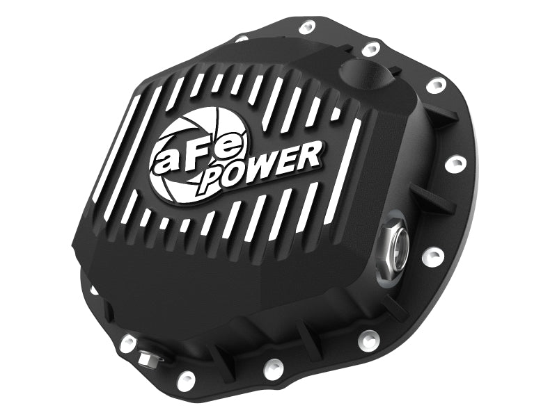 Load image into Gallery viewer, aFe 2020 Chevrolet Silverado 2500 HD Rear Differential Cover Black ; Pro Series w/ Machined Fins