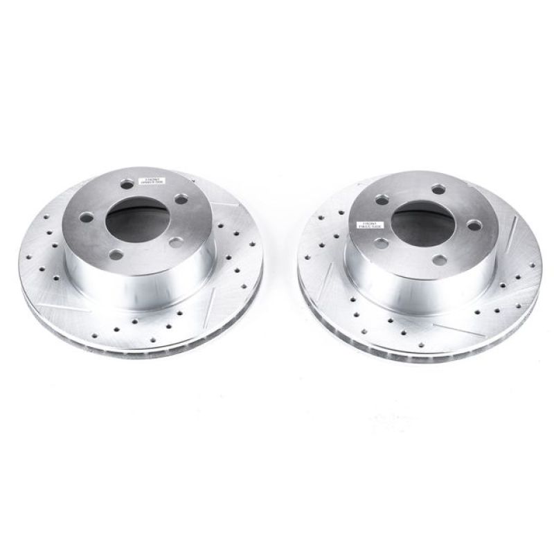 Load image into Gallery viewer, Power Stop 90-99 Jeep Cherokee Front Evolution Drilled & Slotted Rotors - Pair