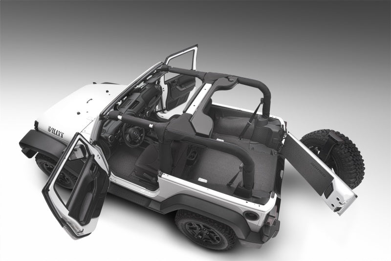 Load image into Gallery viewer, BedRug 07-10 Jeep JK 2Dr Rear 5pc BedTred Cargo Kit (Incl Tailgate & Tub Liner)