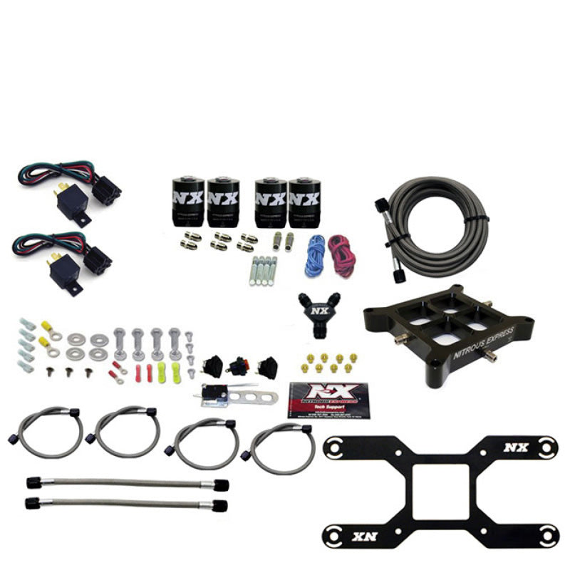 Load image into Gallery viewer, Nitrous Express 4150 Dual Stage Billet Crossbar Nitrous Kit (50-300 & 100-500HP) w/o Bottle