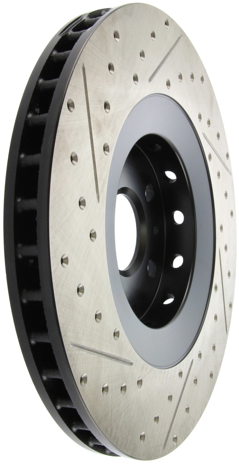 Load image into Gallery viewer, StopTech Drilled & Slotted Left Sport Brake Rotor for 2009 Cadillac CTS-V