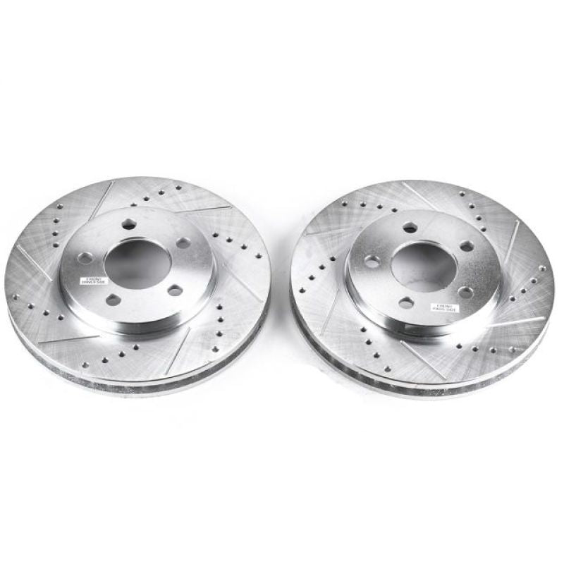 Load image into Gallery viewer, Power Stop 05-10 Ford Mustang Front Evolution Drilled & Slotted Rotors - Pair