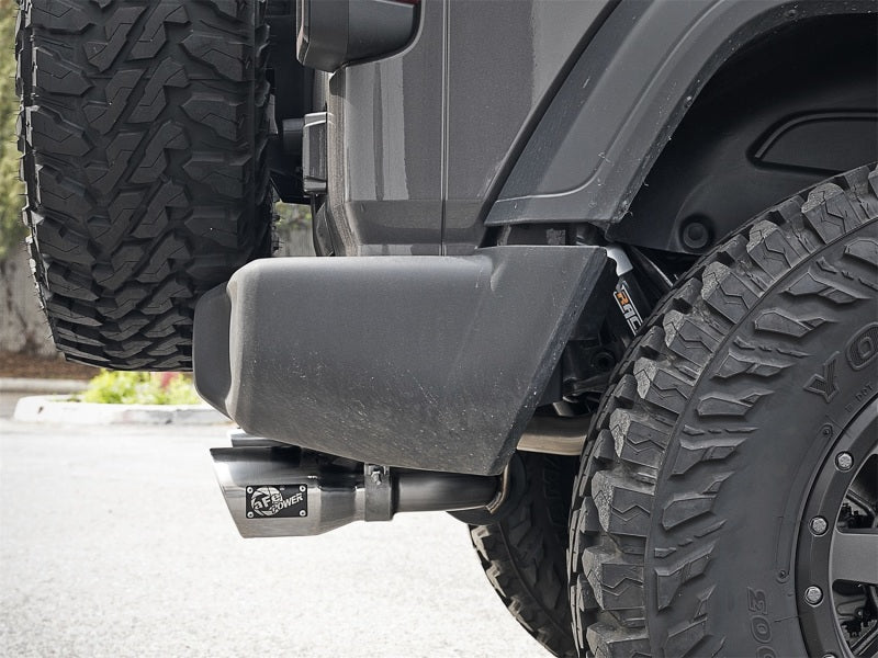 Load image into Gallery viewer, aFe Rebel Series 2.5in 304 SS Cat-Back Exhaust w/ Polished Tips 2018+ Jeep Wrangler (JL) V6 3.6L
