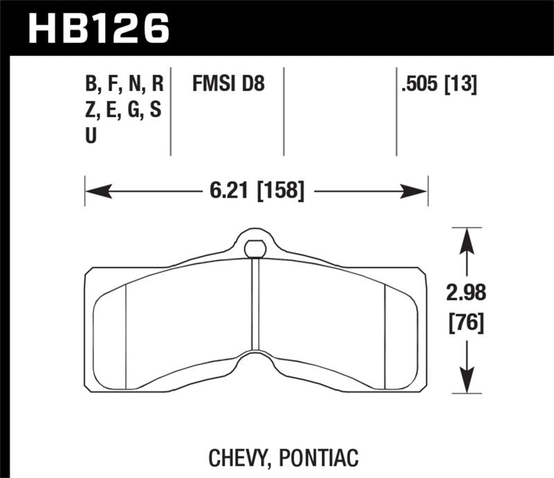 Load image into Gallery viewer, Hawk 65-73 Chevrolet Corvette Front ER-1 Brake Pads
