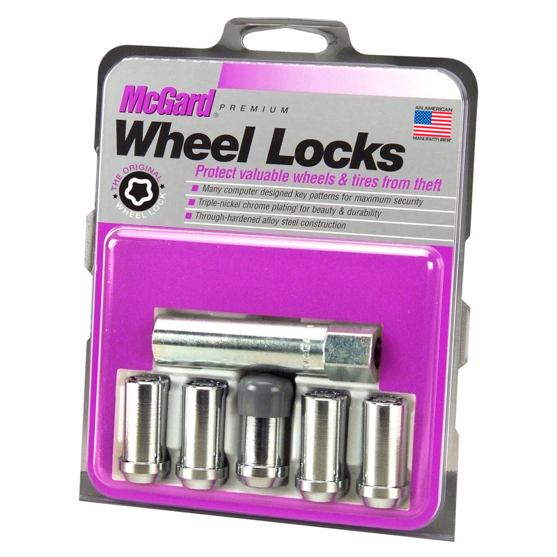 Load image into Gallery viewer, McGard Wheel Lock Nut Set - 5pk. (Tuner / Cone Seat) 1/2-20 / 13/16 Hex / 1.60in. L. - Chrome